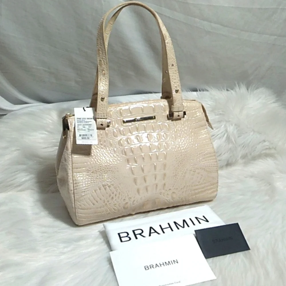 SOLD!! NWT Alice Sunglow Melbourne Genuine Leather Brahmin Bag W Dust Bag - Picture 1 of 16